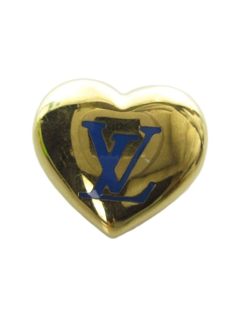 Louis Vuitton Scarf Ring Logo Heart Gold